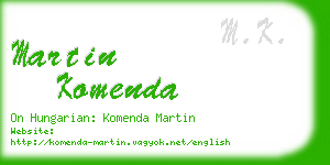 martin komenda business card